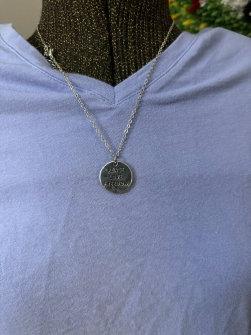 Paparazzi Freedom Isn't Free Silver Necklace W/Matching Earrings